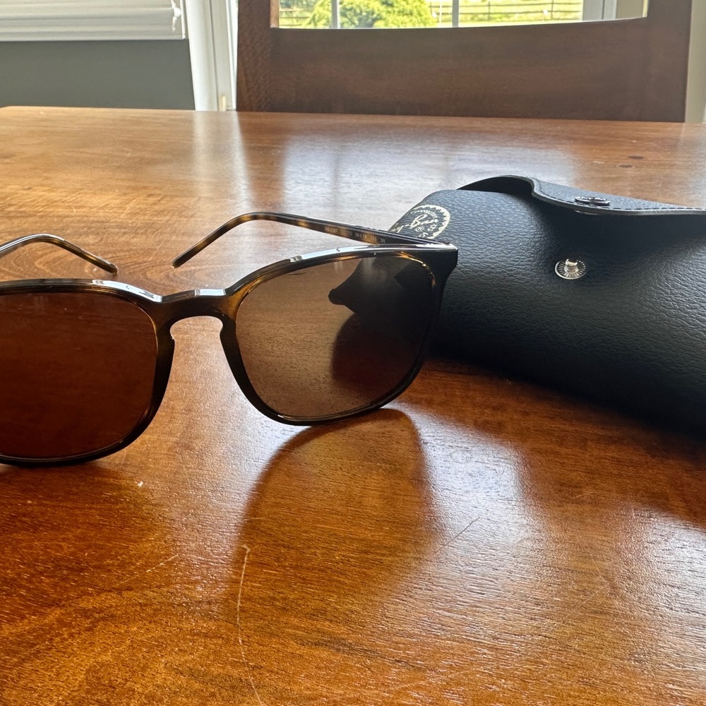Ray-Ban Tortoise Sunglasses with Black Case